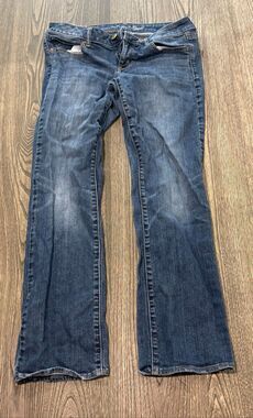American Eagle Women's Cotton Stretch Straight Leg Jeans Blue Size 10 Short